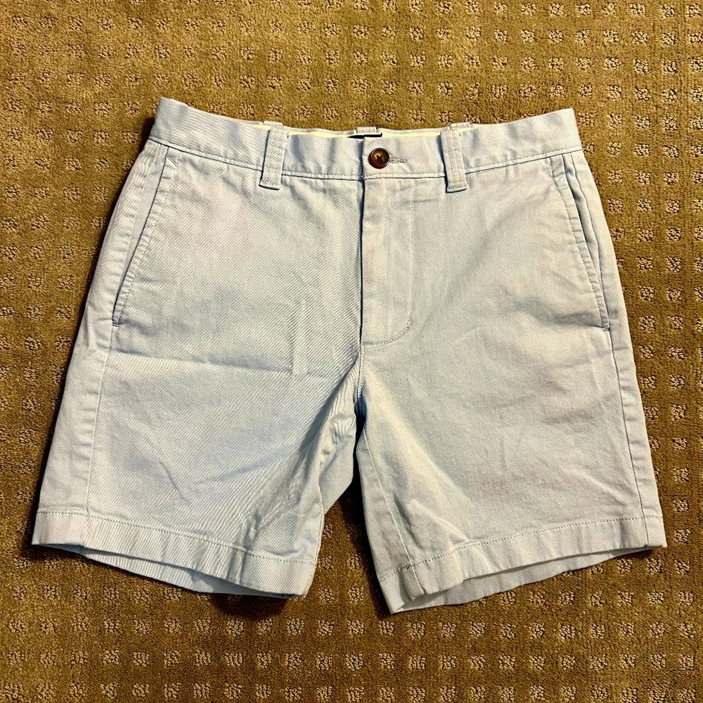 J. Crew 7" Flex Khaki Chino Short Slate Baby Blue Men’s Size 28